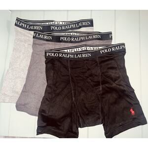 NWT Polo Ralph Lauren Men’s Stretch Cotton Boxer Briefs 3 Pack Size Medium